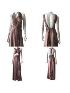 L'atiste Brown Sugar Convertible Wrap Maxi Dress Multi-Way Styling